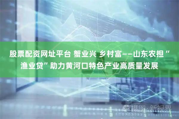 股票配资网址平台 蟹业兴 乡村富——山东农担“渔业贷”助力黄河口特色产业高质量发展